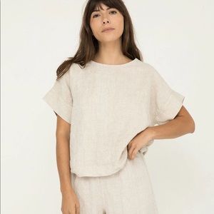 Elizabeth Suzann Georgia Tee in Midweight Linen